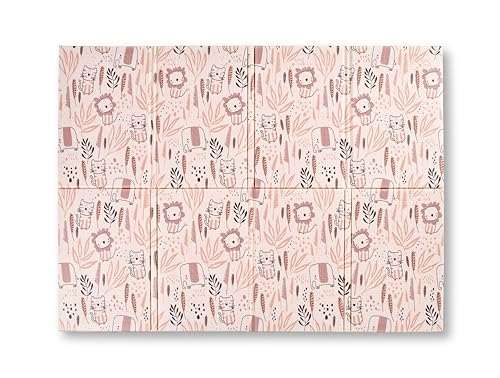 Nuby Fold n Go Reversible Play Mat - Easy Clean | Reversible | 120 x 90 cm | Suitable from Birth (Safari)