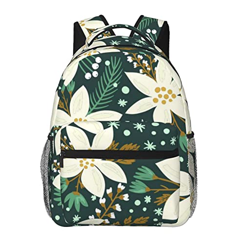 Sac à dos floral pour ordinateur portable et voyage en noir taille unique
