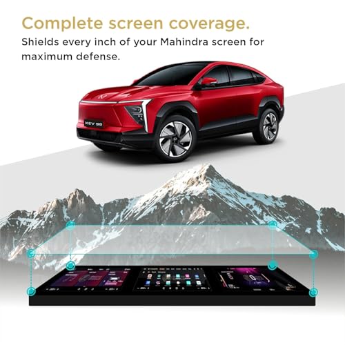 Image of Spartan Shield [2 PACK] Screen Protector For MAHINDRA XEV 9E 2026 Electric SUV || 12.3 Inch Full Touchscreen Display Guard || Accurate Fit For 9 E Pack One, Pack Two , Pack Three & 3 Select Models || Anti Scratch || Water Repellant || With Complimentary Installation Kit || Bubble Free Application || XEV9E | XEV9S Digital Instrument Cluster Protective Film || XEV9E 2025 Car Stereo Accessories [Not Tempered Glass]