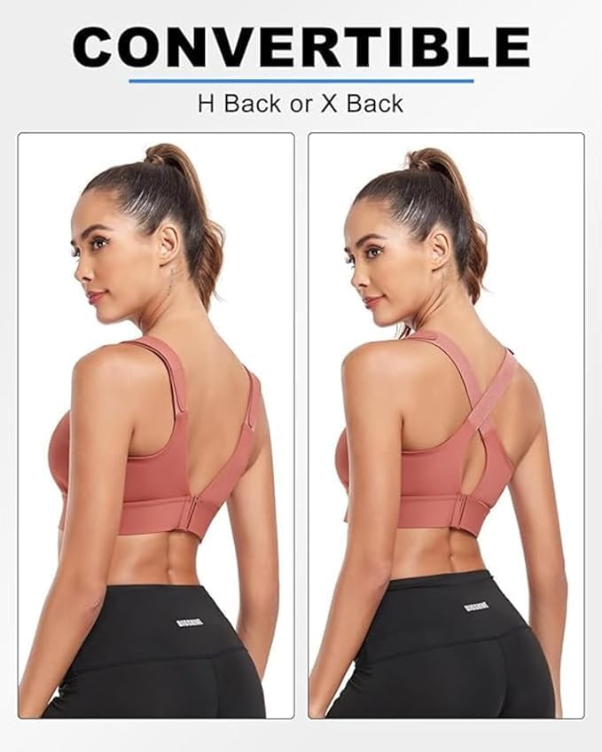Image of Fashiol Women's Push Up Sports Bra for Gym Criss Cross Racer Back Gymwear Camis Tank Top for Yoga Running & Workout