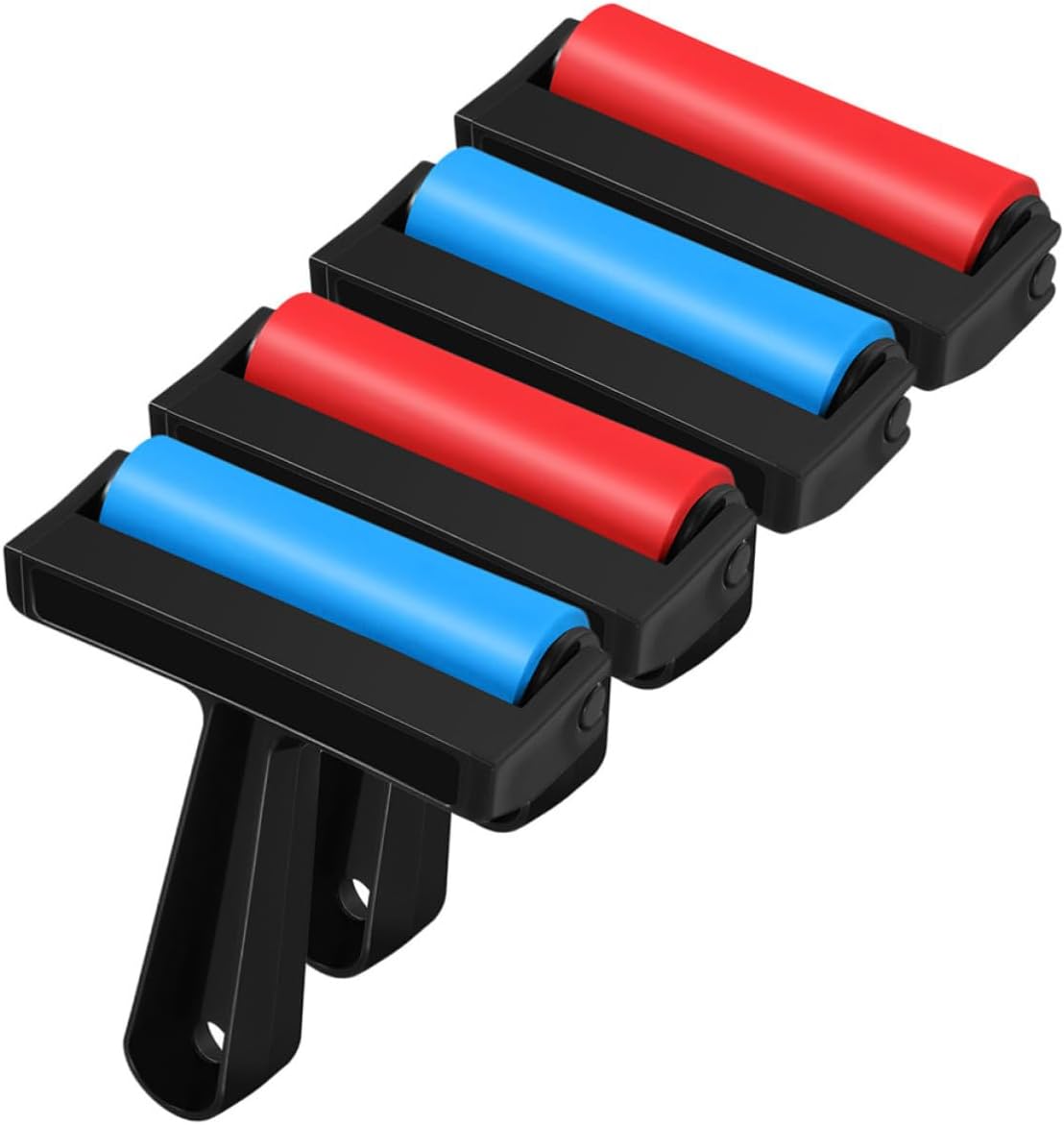 4pcs Red Printmaking Roller Set for Boy Girl Art and Crafting