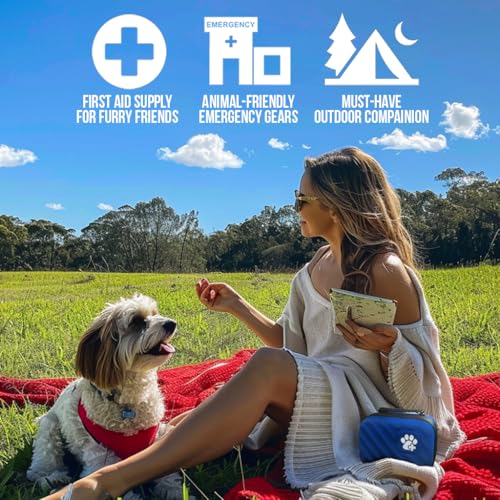 EVERLIT Pet Medic First Aid Kit | Vet-Approved Animal Care Kit with 95 Pcs Medical, Outdoor & Emergency Supplies to Treat Dogs, Cats | Travel-Friendly Compact Bag for Home, Car and Travel (Blue) - Image 7