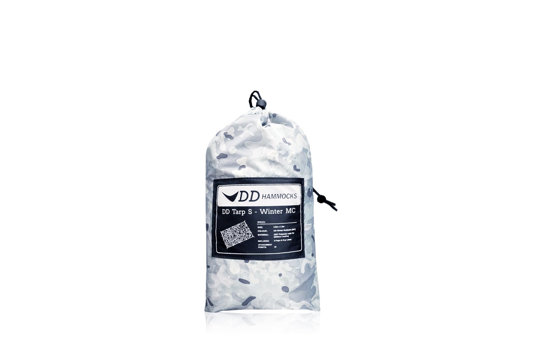 DD Hammocks - DD Tarp S - Winter MC - Compact Waterproof Tarpaulin 2.8m x 1.5m For Outdoor Camping And Bivi Bag Shelter