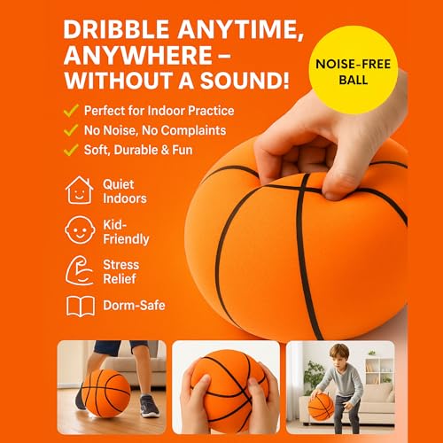 Dribble Dream Silent Basketball - Noiseless & Foam Ball for Indoor Activities
| Dribble Dream Silent Basketball - Upgra 