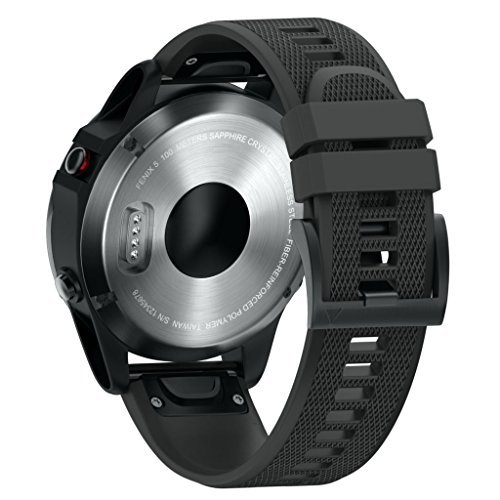 NotoCity Correa Compatible con Fenix 5X Easy Fit 26 mm Pulsera de Silicona para Fenix 5X/Fenix 5X Plus Fenix 3/Fenix 3 HR (Negro)