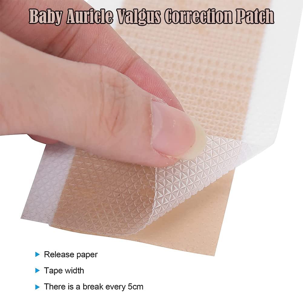 Cerotto per la correzione del valgo del padiglione auricolare del bambino, correttori estetici dell'orecchio del neonato in silicone Bambini Cerotto per l'orecchio sporgente del neonato Sticke 4 x 50