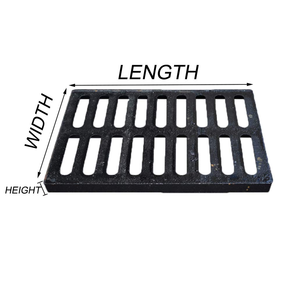 Kanał drenażowy Odpływ podłogowy Liniowy odpływ prysznicowy Antyzatykający się Antypoślizgowy odpływ włosów Łapacz zlewu Kratka wentylacyjna Pokrywa odpływu Odpływ, 12 rozmiarów (kolor: czarny, rozm