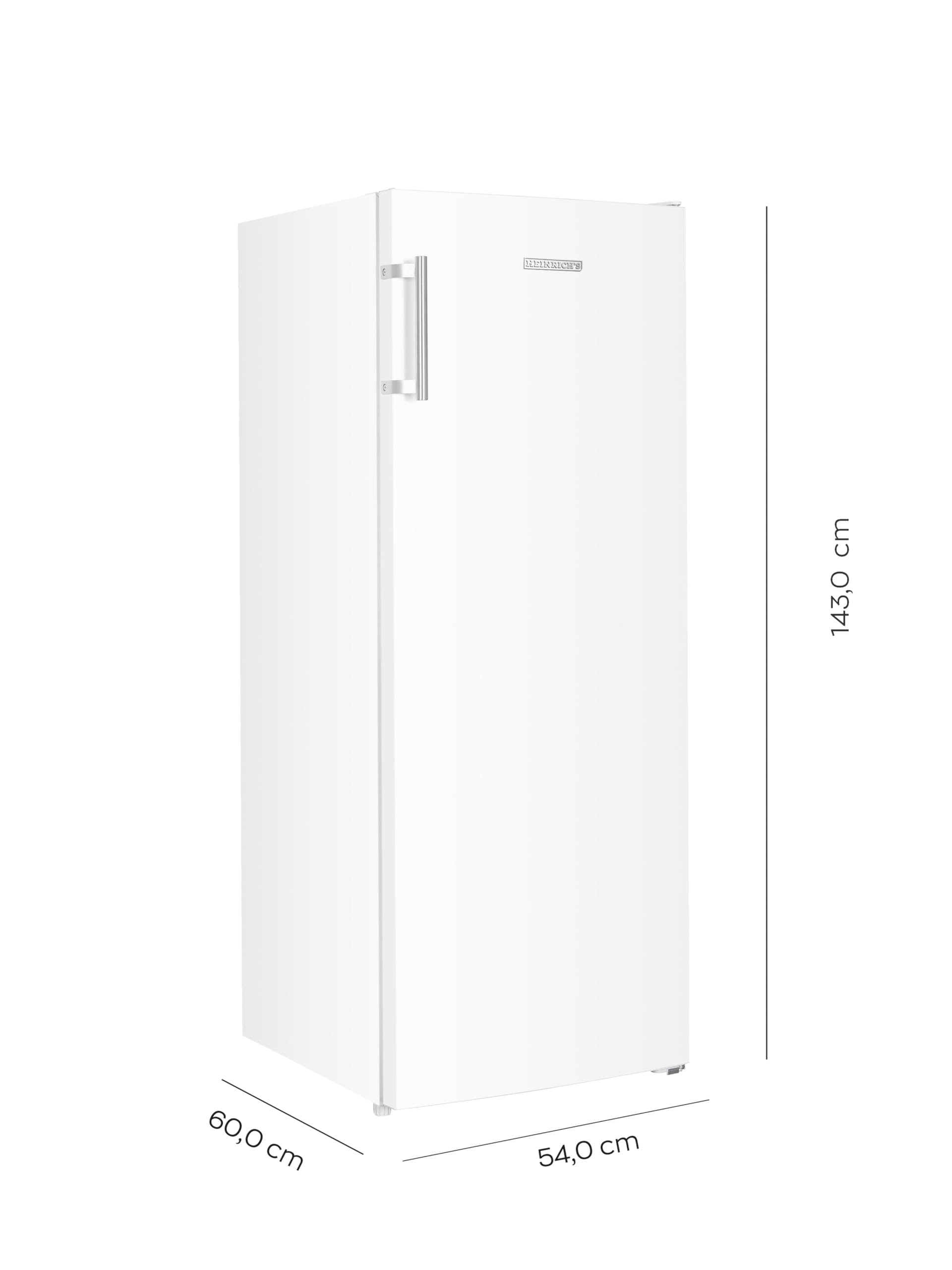 Heinrich´s Gefrierschrank 161L No-Frost LED-Display wechselbarer Türanschlag -14°C~-22°C weiß