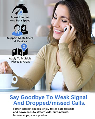 Cell Phone Signal Booster For Verizon And At&T Boost 4G Lte 5G Data & Voice 700Mhz Band 12/13/17 Dedicated Mobile Signal Booster High Gain Cellular Antenna Repeater Up To 3,000 Sq Ft - Fcc Approved #TOP1