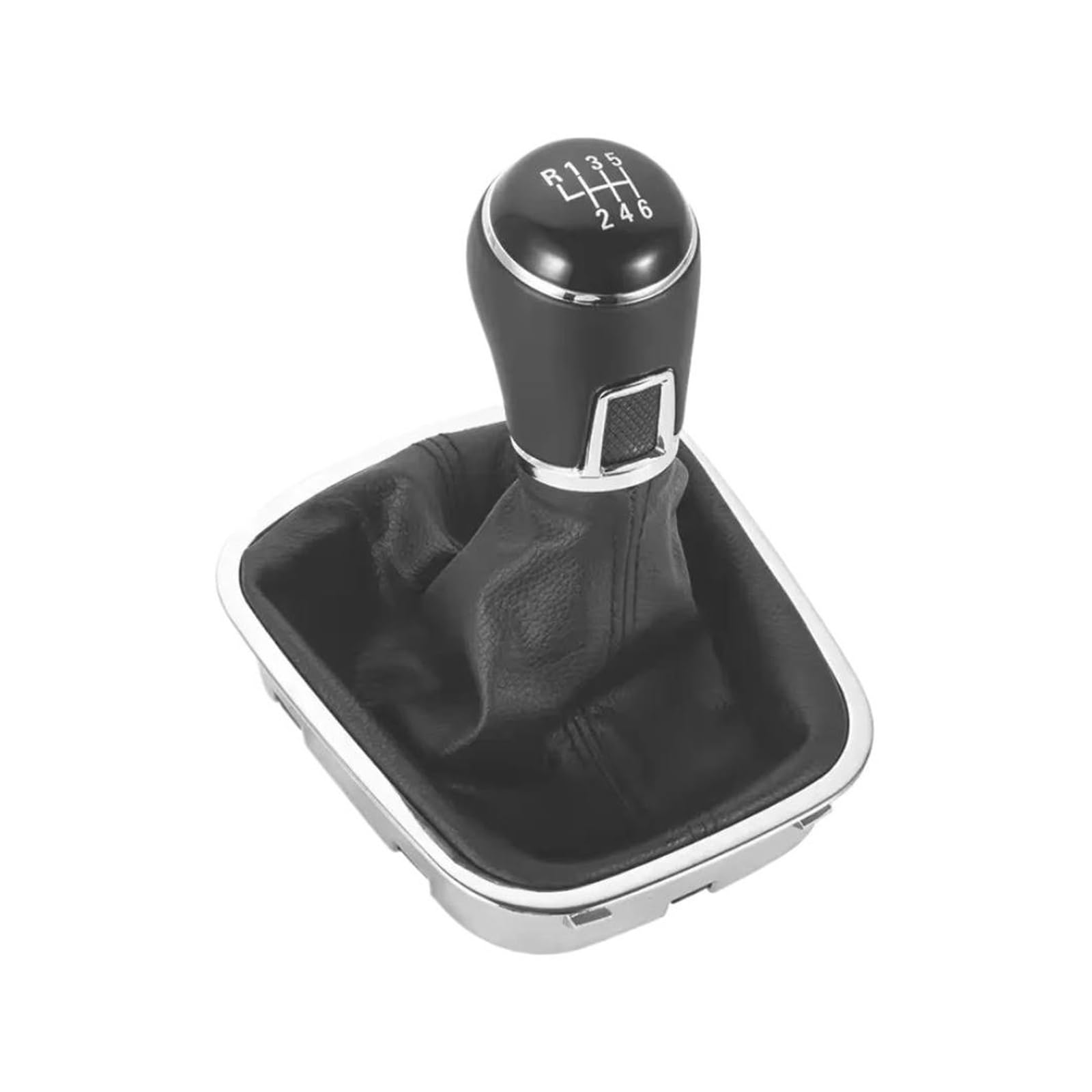 Jsyalmslw 6 Speed Shift Knob For Vw Polo 6C 2015-2018 Black Stylish