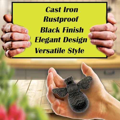 Bumblebee Door Knocker, Cast Iron, Rust Proof (Black)