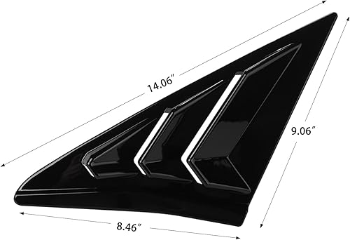 Miniatura 7 de Thenice - Cubierta tipo rejilla para ventana lateral trasera de automóvil, cubierta de rejilla de ventilación