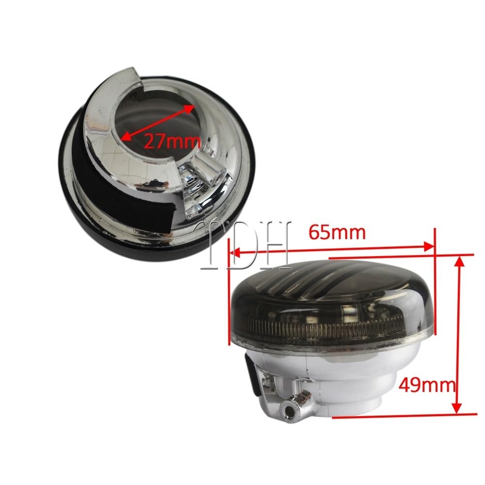 Fanale posteriore del freno del motociclo + indicatore di direzione Idicator adatto per Suzuki 1998-2009 INTRUDER VL1500; 2001-2009 VOLUSIA VL800 (grigio, versione 1: LED + funzione Idicator