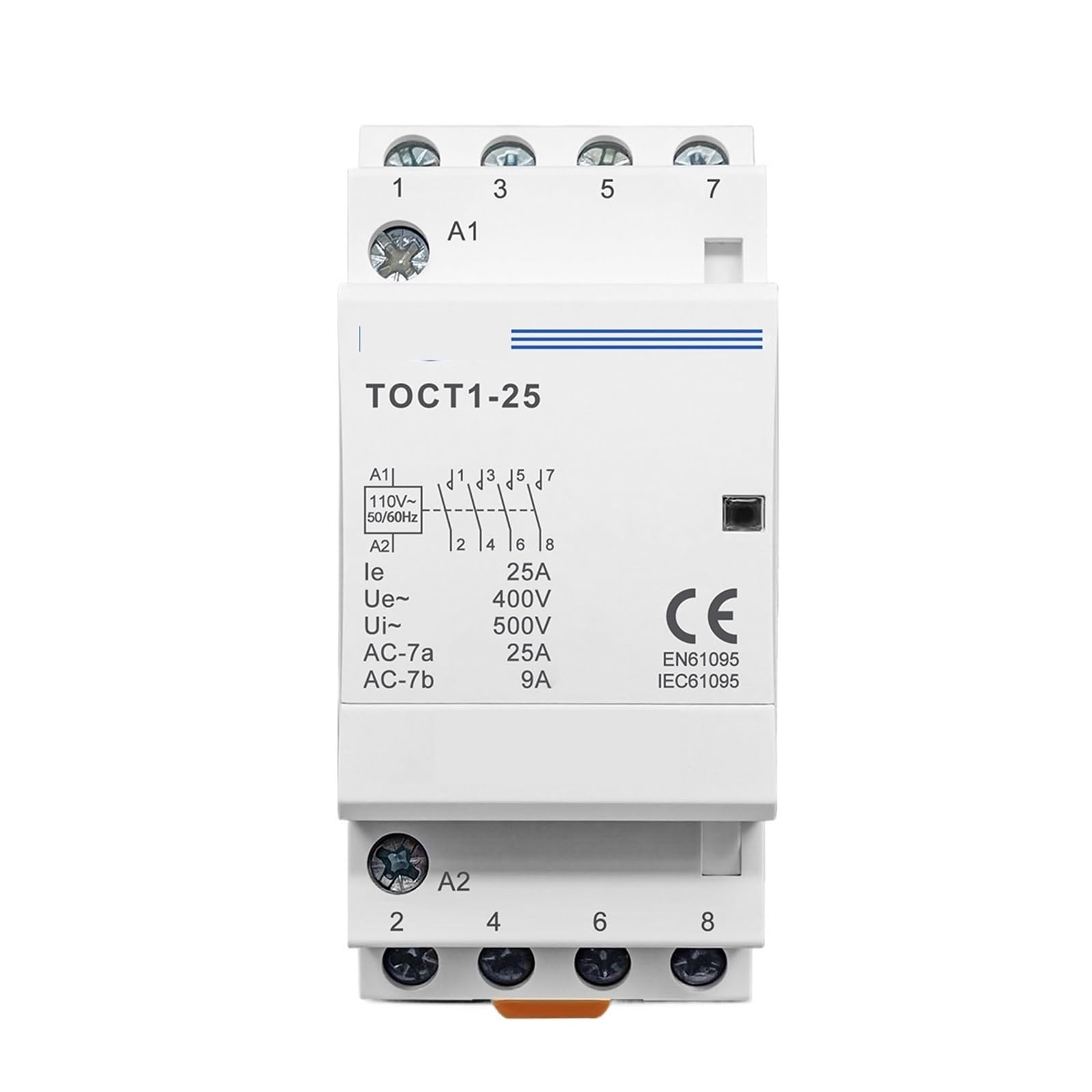Contacteur modulaire CA 25A TOCT1 rail DIN 220V pour tableau - 5