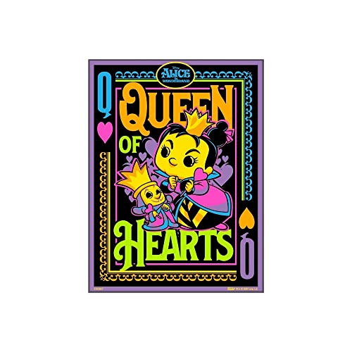 Affiche Funko Alice in Wonderland Queen of Hearts Black Light Poster pour décoration murale