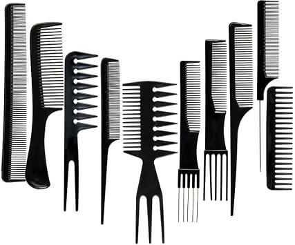 Croc 1110 Bag Comb Set 10 - Professional Hairdresser Combs