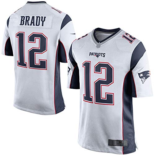 THDB camiseta de fútbol americano personalizado Tom Patriots NO.12 blanco, Brady New England Game Jersey camisa de entrenamiento de limpieza repetible para hombres