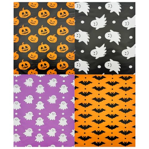 20 Sheets Halloween Tissue Paper 50x35cm with Bats Pumpkins and Ghosts for Gift Wrapping Art Crafts DIY Birthday Wedding and Baby Shower
