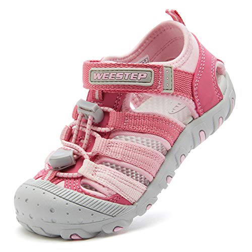 Image of Weestep Toddler Little Kid Boys and Girls Close Toe Hook Loop Sandal