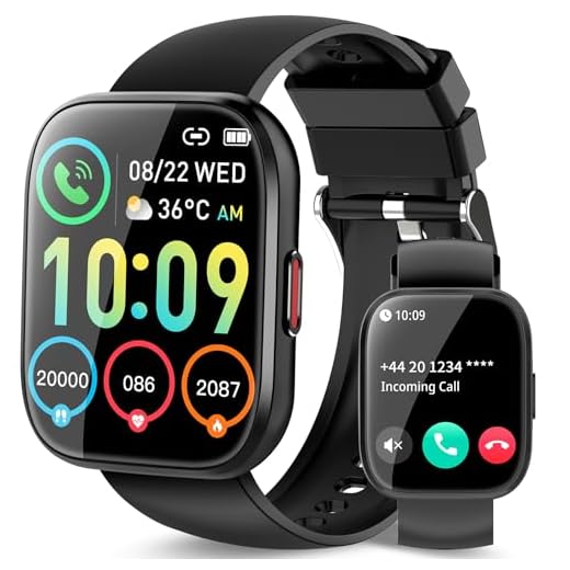 Smartwatch Damen Herren, 1,85" HD Screen Smart Watch mit Telefonfunktion, Fitnessuhr mit 112 Sportmodi/Fitness Tracker, IP68 wasserdichte Sportuhr mit Schrittzähler/Schlafüberwachung/Herzfrequenz