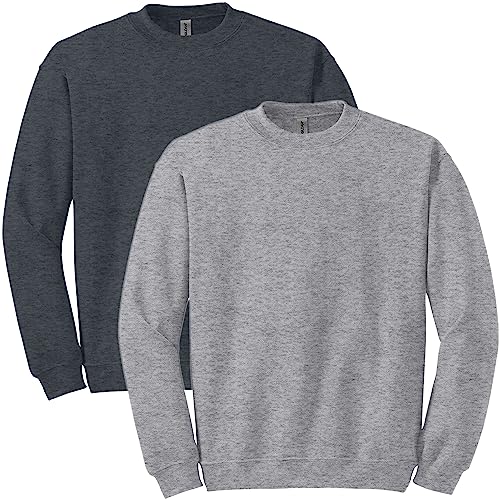 Image of Gildan Men's Cotton Spandex Polyester Blend Crew Neck Sweatshirt
