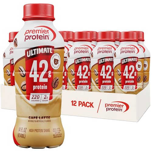 Image of Premier Protein ULTIMATE 42g High Protein Shake +Energy, Cafe Latte, 12 Ct