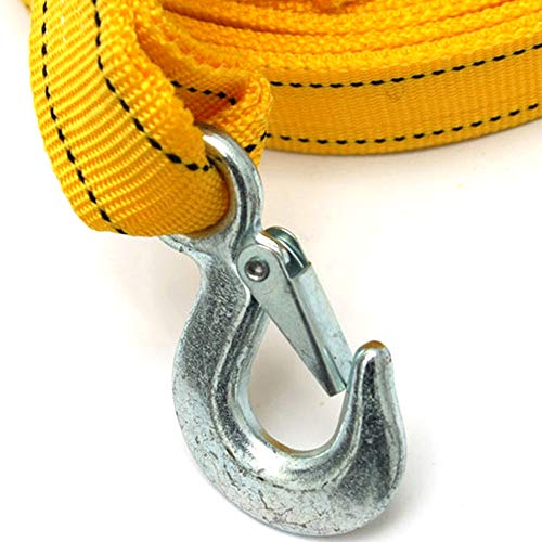 Ajcoflt Correia de reboque com ganchos Corda de reboque de corda de recuperação de veículo automóvel