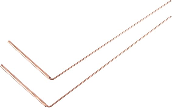 Roisin Copper Dowsing Rod Pure Copper 2PCS Divination Rod - for Divination Water, Treasure A Durable and Easy to Use Gold