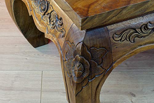 Kinaree Opium Couchtisch PATHUMWAN - 43x105x55cm asiatischer Wohnzimmertisch aus massiver auch als Shisha-Tisch geeignet – Bild 7