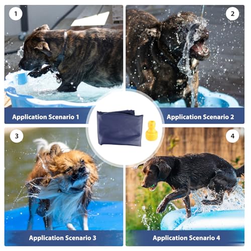 Hundepool Planschbecken mit Sprinkler, Hundepool fur Große Hunde 170cm, Sprinkler Matte Hund, Hundeplanschbecken, Swimmingpool Haustier, Planschbecken für Hunde, Wasserspielmatte für Haustiere