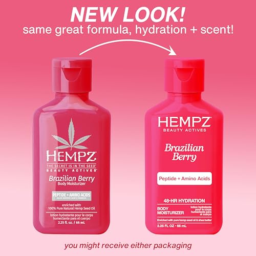 Image of Hempz Mini Brazilian Beauty Actives Lotion, Hands and Feet, Berry, 2.25 oz.