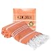 Cacala Hand Face Turkish Peshtemal Fouta Kitchen Baby Care Towel, 23 x 36", Orange