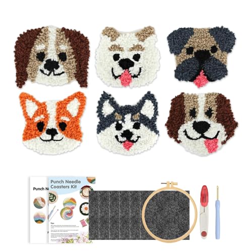 Kit punch needle decoration maison activité manuelle pour table basse
