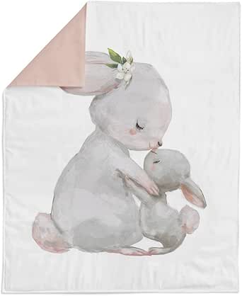 Hudson Baby Multi-Fabric 12-Panel Blanket - 30" X 40", Soft Textured Blanket For Infants (Pink)