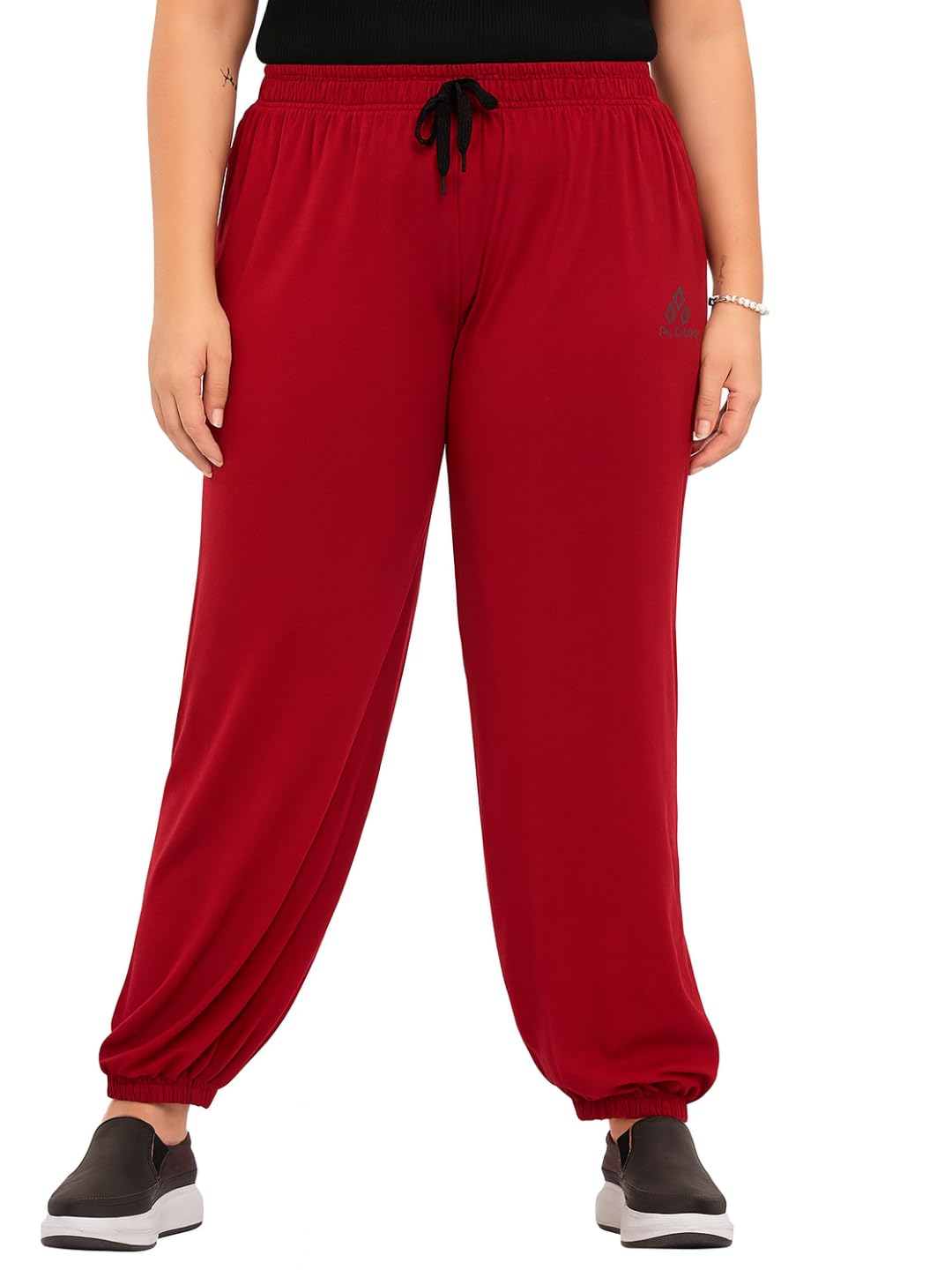 Libas Women's Cotton Oversized Joggers with Utility Pockets â€“ Loose Fit High Waisted Track Pants for Gym, Yoga & Travel â€“ Lightweight All-Season Lounge Sweatpants in neutral