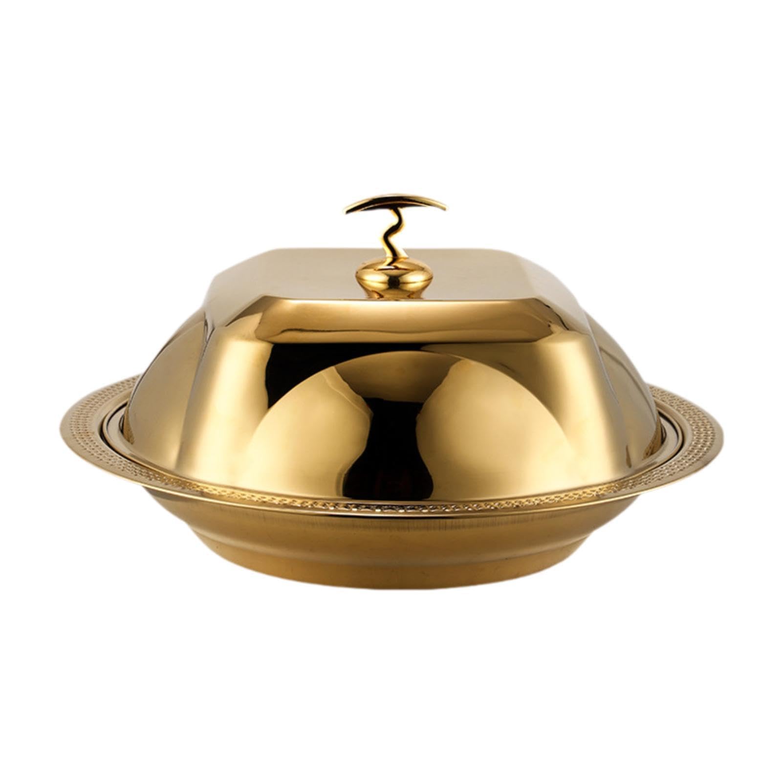 Coperchio a Cupola in Acciaio Inox per Alimenti, Piatto Da Portata, Coperchio per Cottura a Vapore, Coperchio per Dessert, Ideale per Feste E Ristoran, 40 Cm
