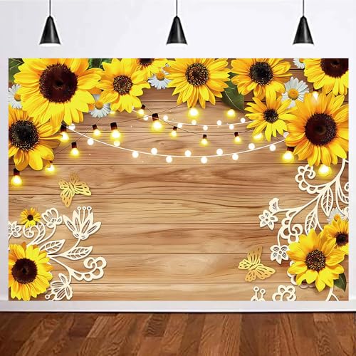 Fondo Fotográfico Floral Amarillo 7x5ft Yongqian miniatura 3