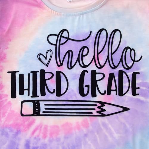 Image of MODNTOGA Kid Girl Boy First Day of School Shirt Back to School T-Shirt Hello Kindergarten 1st 2nd 3rd Grade Graphic Tee Tops