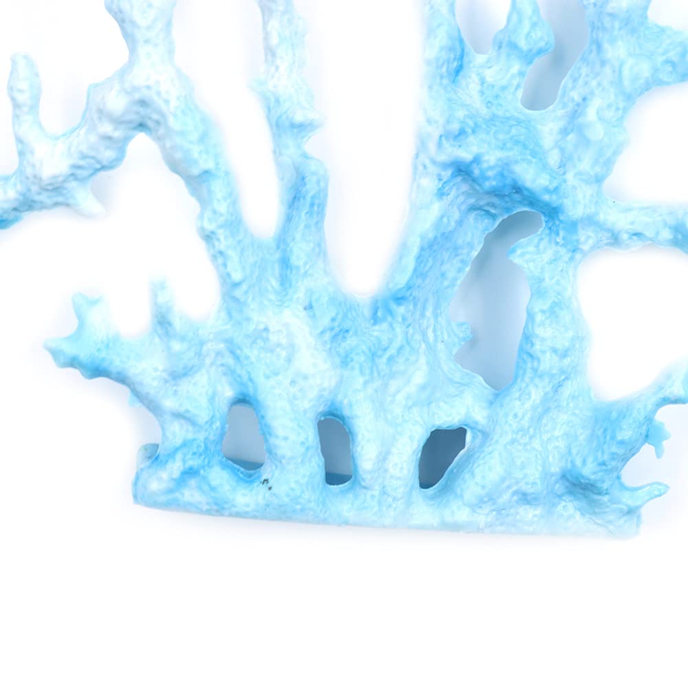 Set 8 Pezzi Decorazioni Acquario - Coralli Resina E Piante Finte Per Acquari Dolce/Salmastro