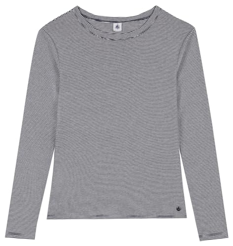 Petit Bateau Women's Iconic Organic Striped Long Sleeves Cotton Round Neck T-Shirt Sizes XXS-XL (as1, Alpha, x_s, Regular, Regular, X-Small)
