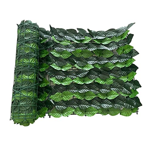 Pomurom Rotolo Siepe Artificiale per Balconi, 0,5m x 1m/ Siepe Finta per Recinzione, Recinzione Giardino Esterno con Foglie di Edera Finta, per Recinzione per Ringhiera Terrazzo Balcone Cortile