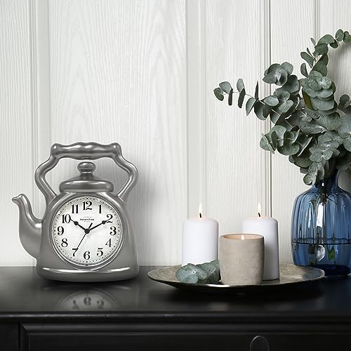 Teapot Silent Wall and Mantel Clock