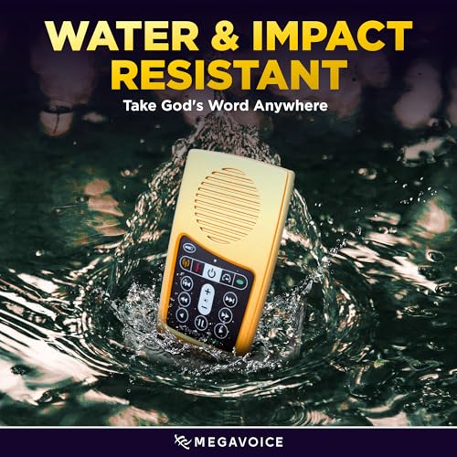 Image of New International Version (NIV) Anglicized by Biblica Narrated by David Suchet MegaVoice Gold Edition Handheld Solar Powered Audio Bible Player with Commentary, Hymns, and FM Radio