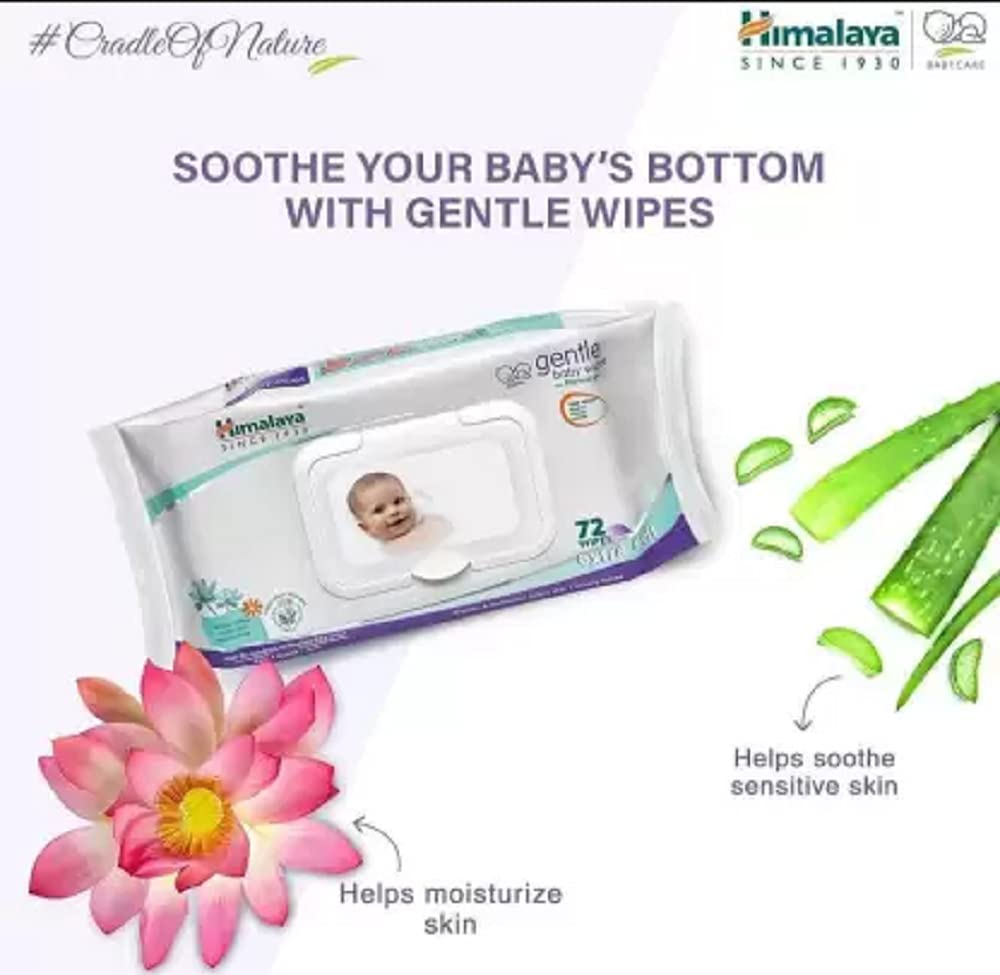 Himalaya GENTLE BABY WIPES COMBO (72 Wipes)