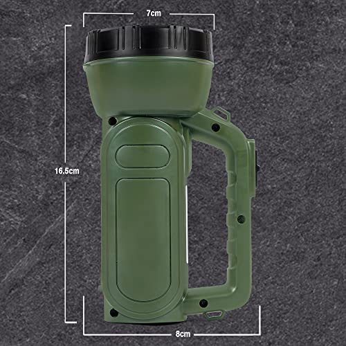 Image of Long Range Search Light 50 Watt Waterproof Led with 24 Big Sparkle Side Led Torch (Green, 8 cm, Rechargeable) D.P 7323 B