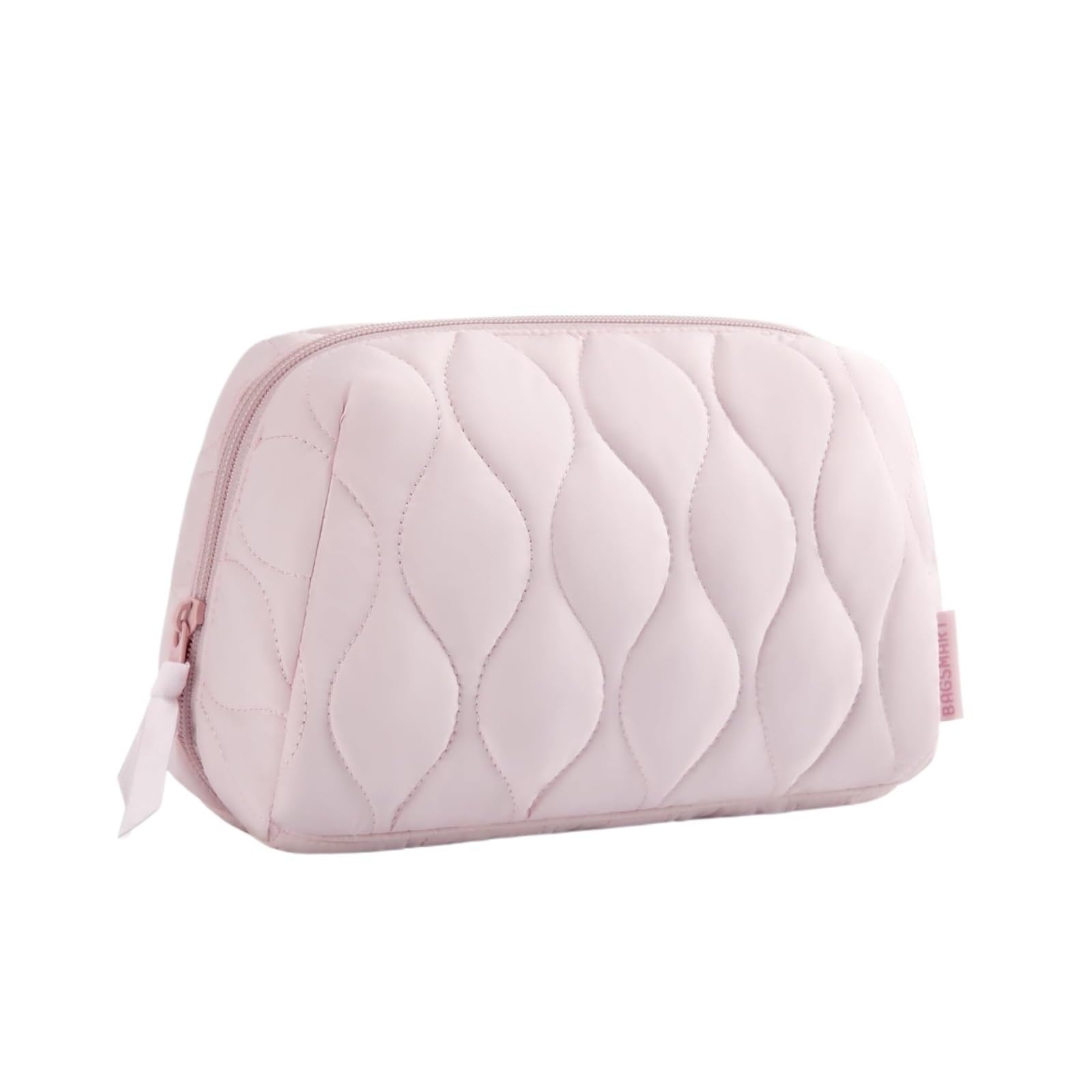 Kosmetiktasche Damen Reise-Kosmetiktasche, Flauschige, Verdickte Kosmetiktasche, Kosmetiktasche Mit Breiter Öffnung Kulturbeutel(Pink)