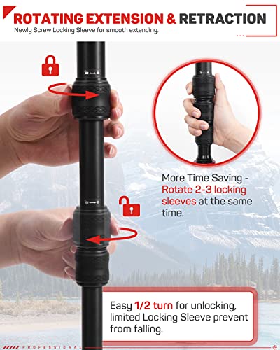 IFOOTAGE Monopod for Camera Cobra 3 A180T, 71" Camera Monopod with Feet, Aluminum Monopods Cameras Stand Compatible with Sony Canon Nikon DSLR, Payload 17.64 lbs/8 KG