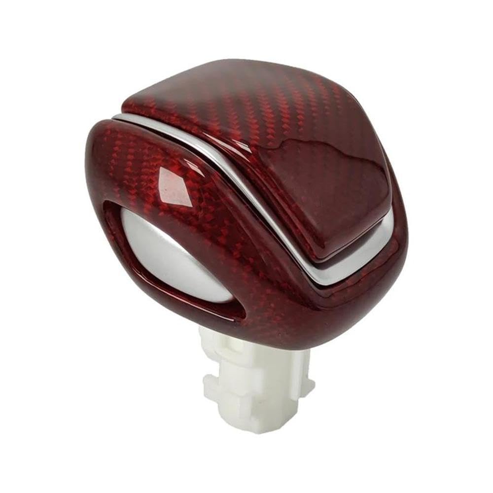 Sxqpocar Red B Anti Fur Real Carbon Fiber Gear Shift Knob For Toyota Lc300 For Land Cruiser 2022-2025 Gear Ball Shift Lever Head(Red B)
