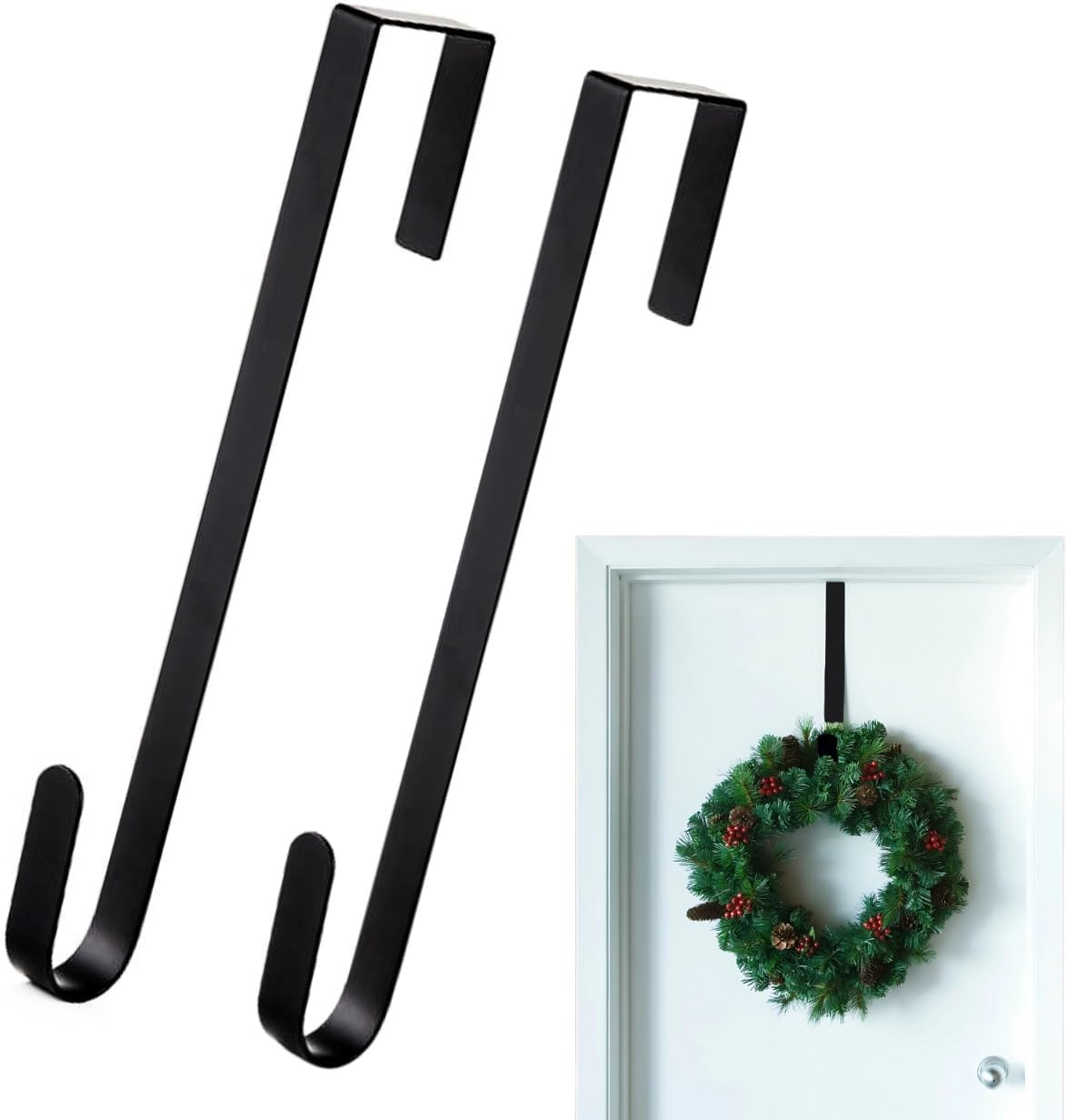 Homesecret Pk2 Wreath Hanger for Front Door, 12.5 Inch x 2.5cm Wide