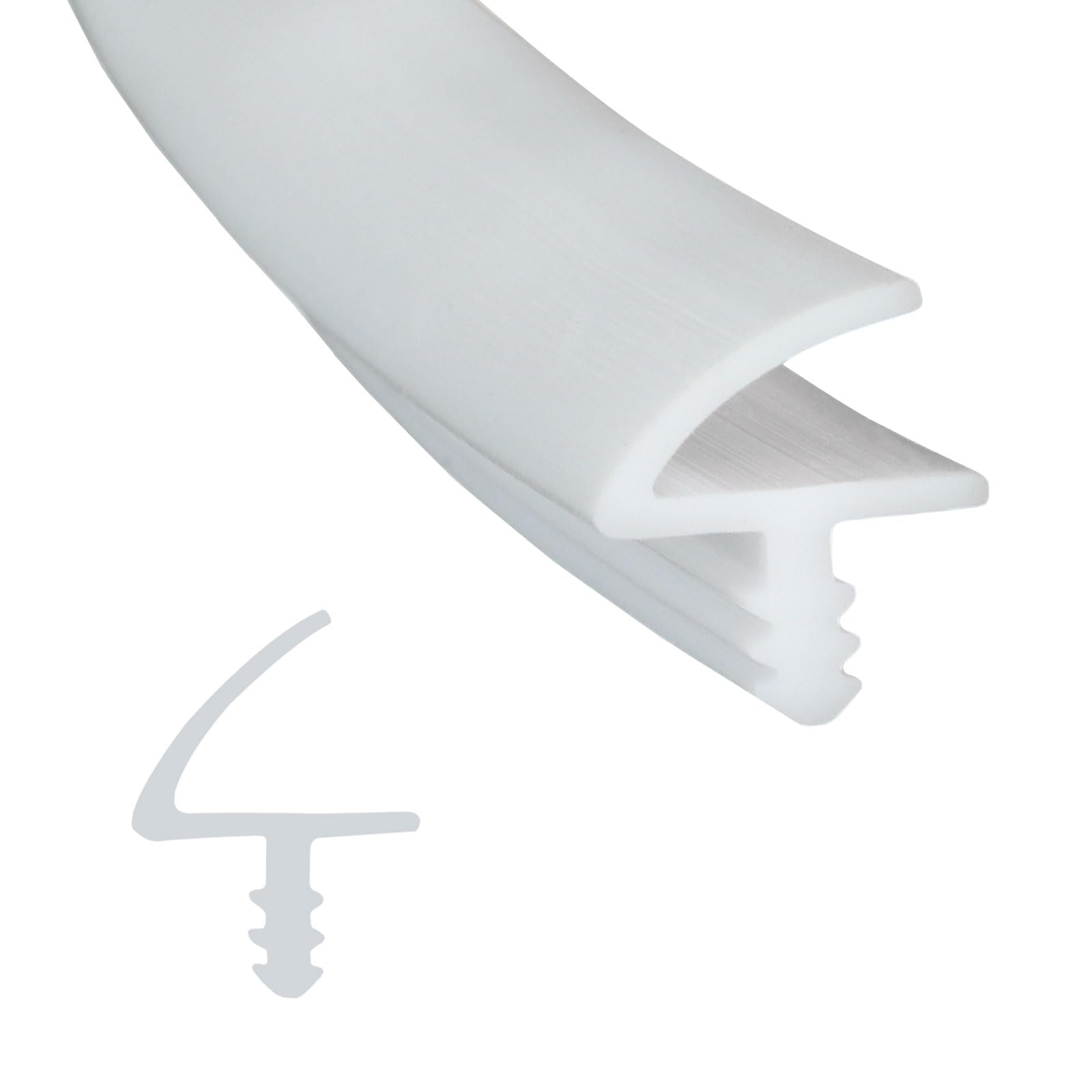Inscrip Door Seal, Room Door Seal, Door Seal Profile for Wooden Door, Frame Seal, Inner Door Seal for Sound Insulation and Collision Avoidance, for 3.3 mm Groove and 11 mm Rebate (White, 10 m) — image 1